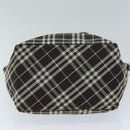 BURBERRY Nova Check Blue Label Tote Bag Nylon Brown Auth bs15120-5