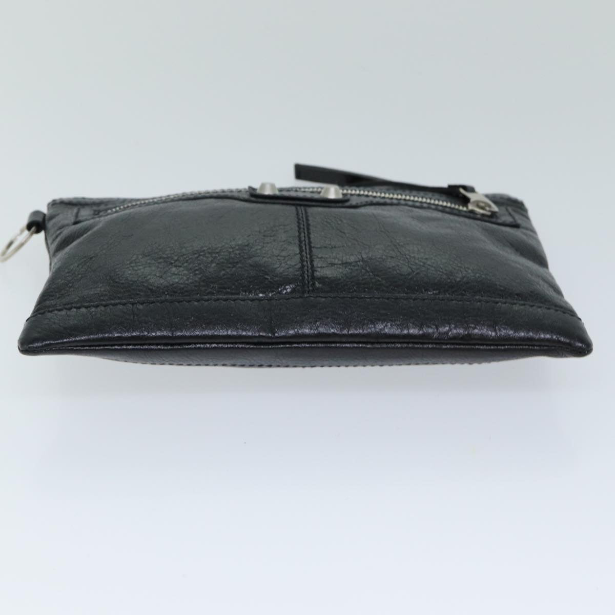 BALENCIAGA Clutch Bag Leather Black 273021 Auth bs15132