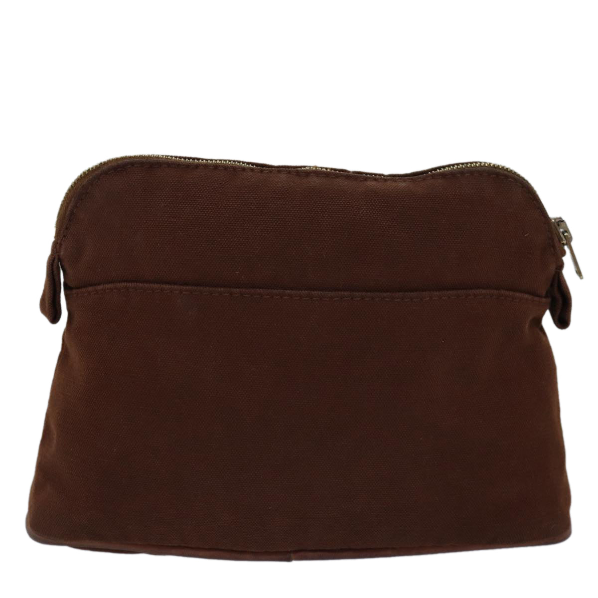 HERMES Bolide PM Pouch Canvas Brown Auth bs15142