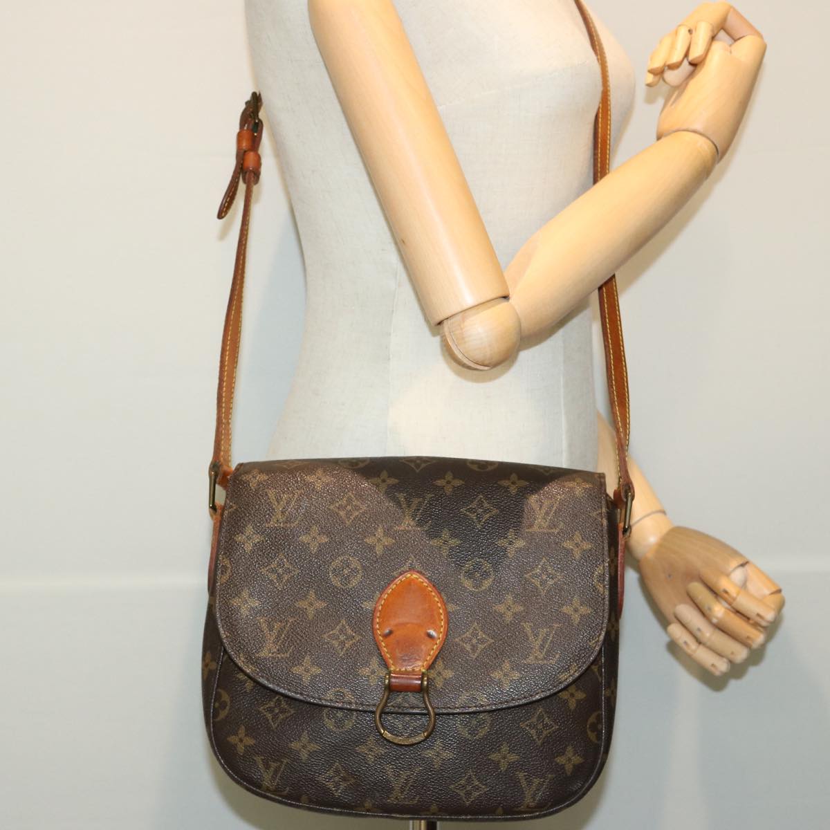 LOUIS VUITTON Monogram Saint Cloud GM Shoulder Bag M51242 LV Auth bs15146