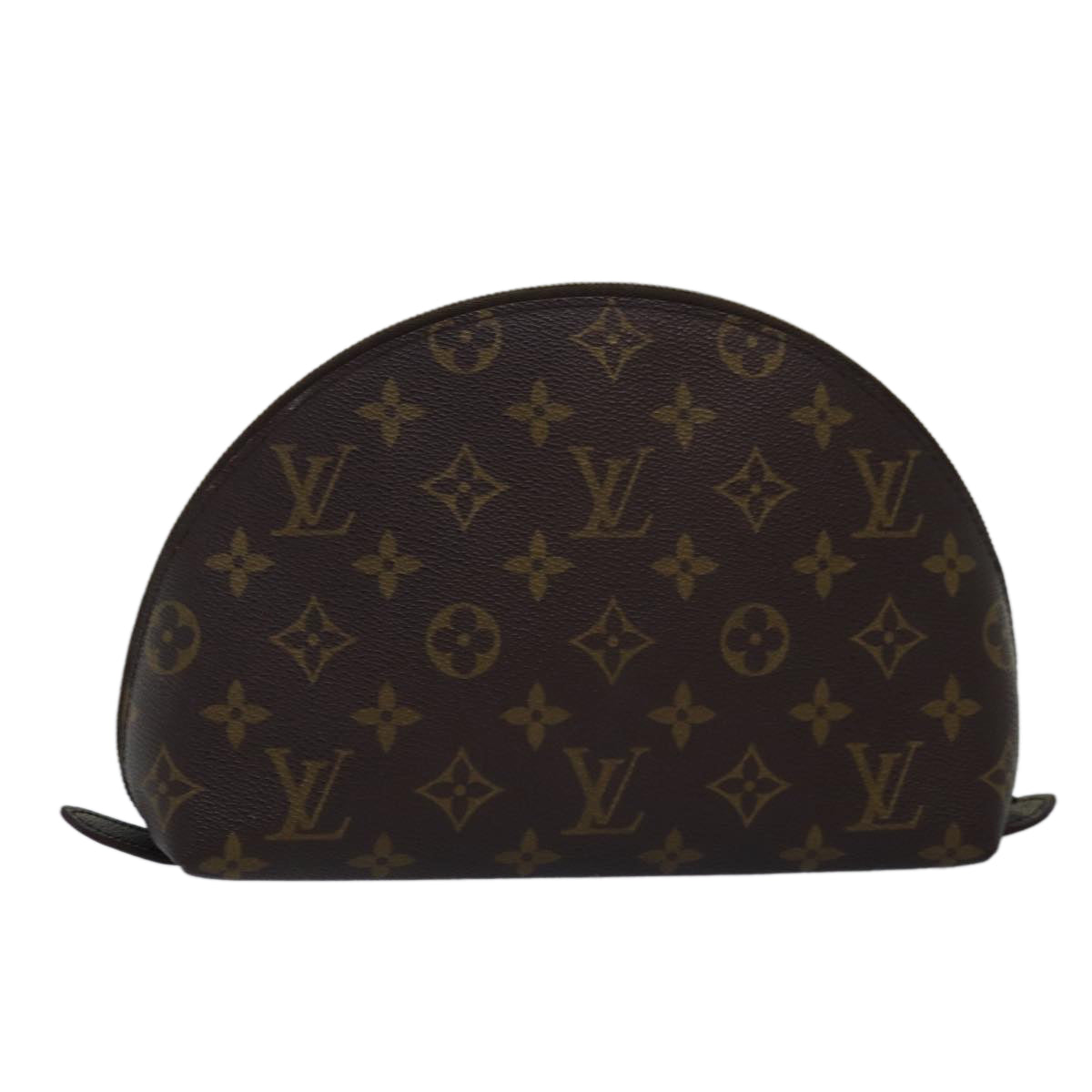 LOUIS VUITTON Monogram Trousse Demi Ronde Cosmetic Pouch M47520 LV Auth bs15147