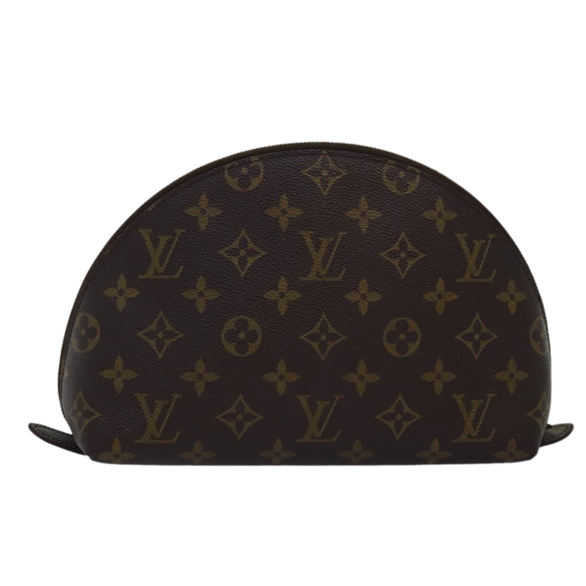 LOUIS VUITTON Monogram Trousse Demi Ronde Cosmetic Pouch M47520 LV Auth bs15147