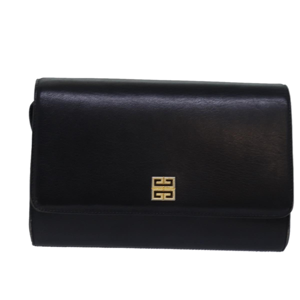 GIVENCHY Shoulder Bag Leather Black Auth bs15149