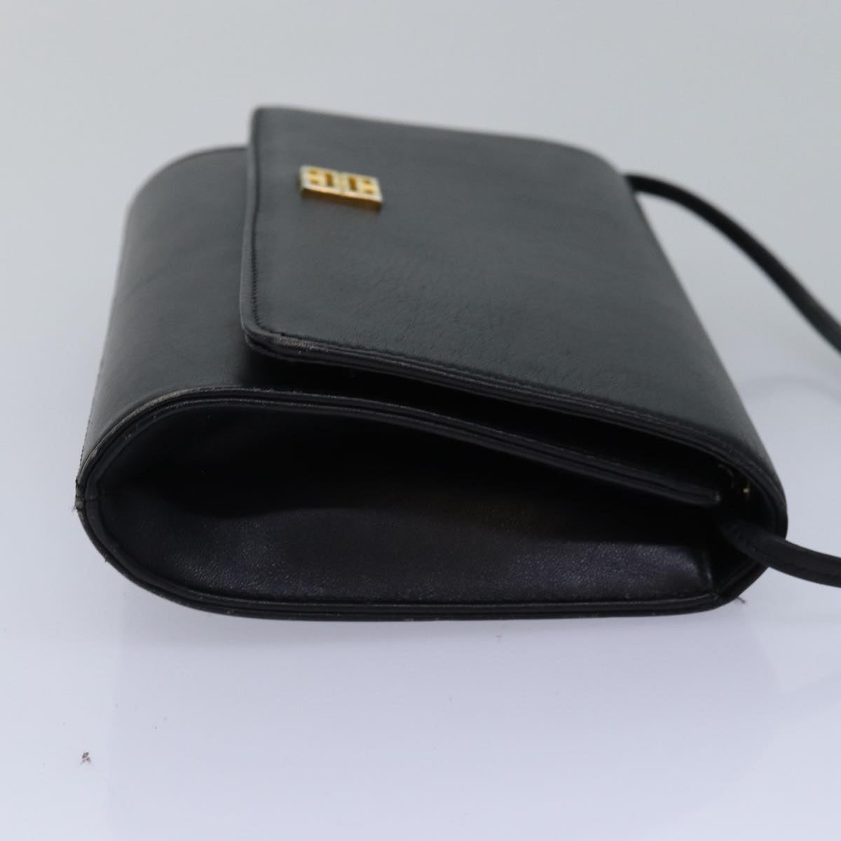 GIVENCHY Shoulder Bag Leather Black Auth bs15149