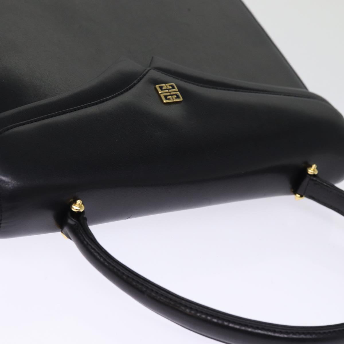 GIVENCHY Hand Bag Leather Black Auth bs15154