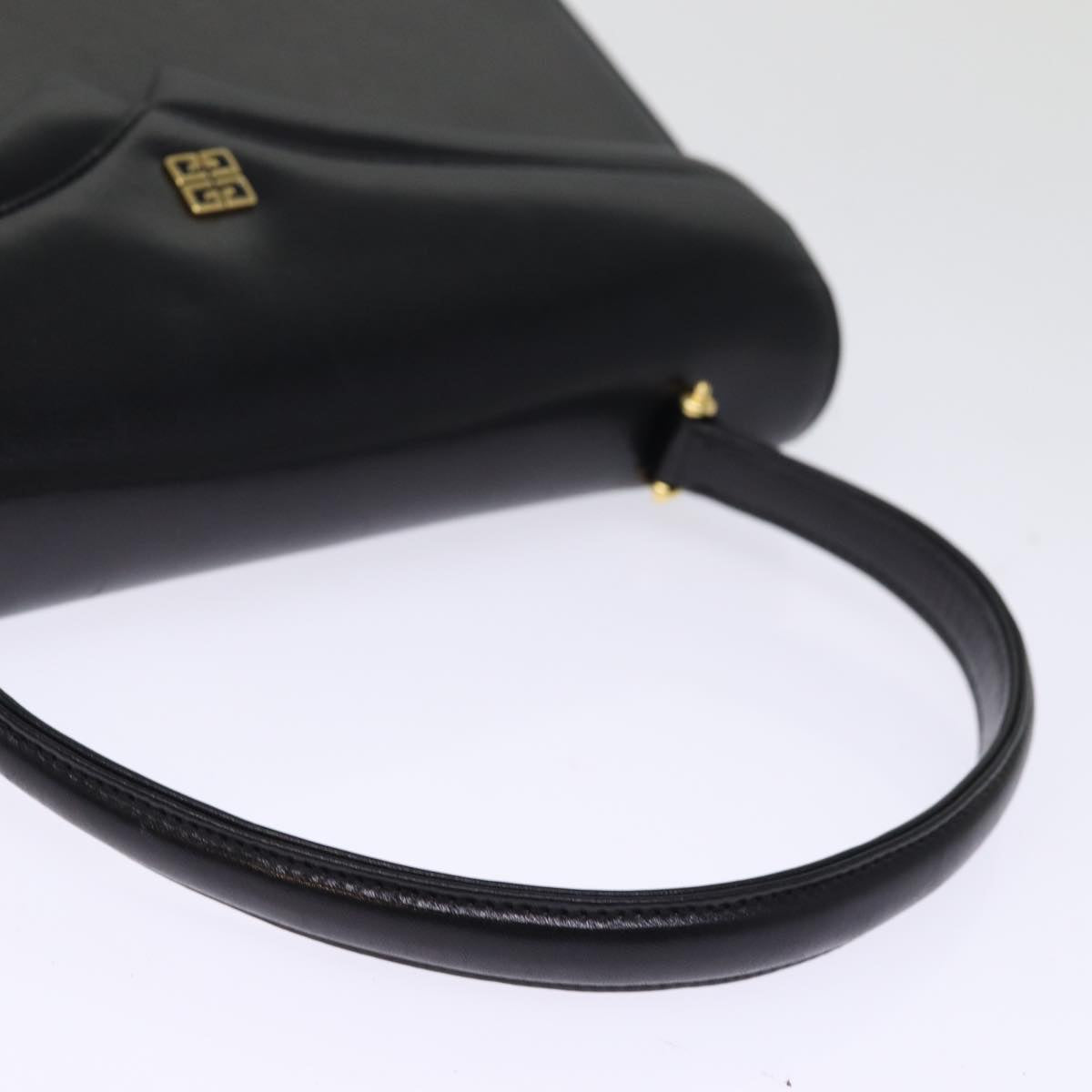 GIVENCHY Hand Bag Leather Black Auth bs15154