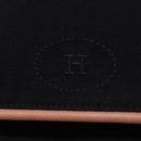 HERMES Shoes Case Hand Bag Canvas Black Auth bs15155-8
