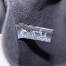 HERMES Shoes Case Hand Bag Canvas Black Auth bs15155-10