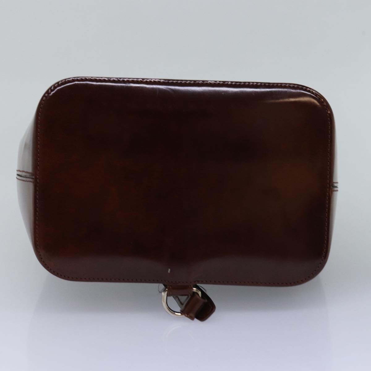 CARTIER Shoulder Bag Enamel Brown Auth bs15160