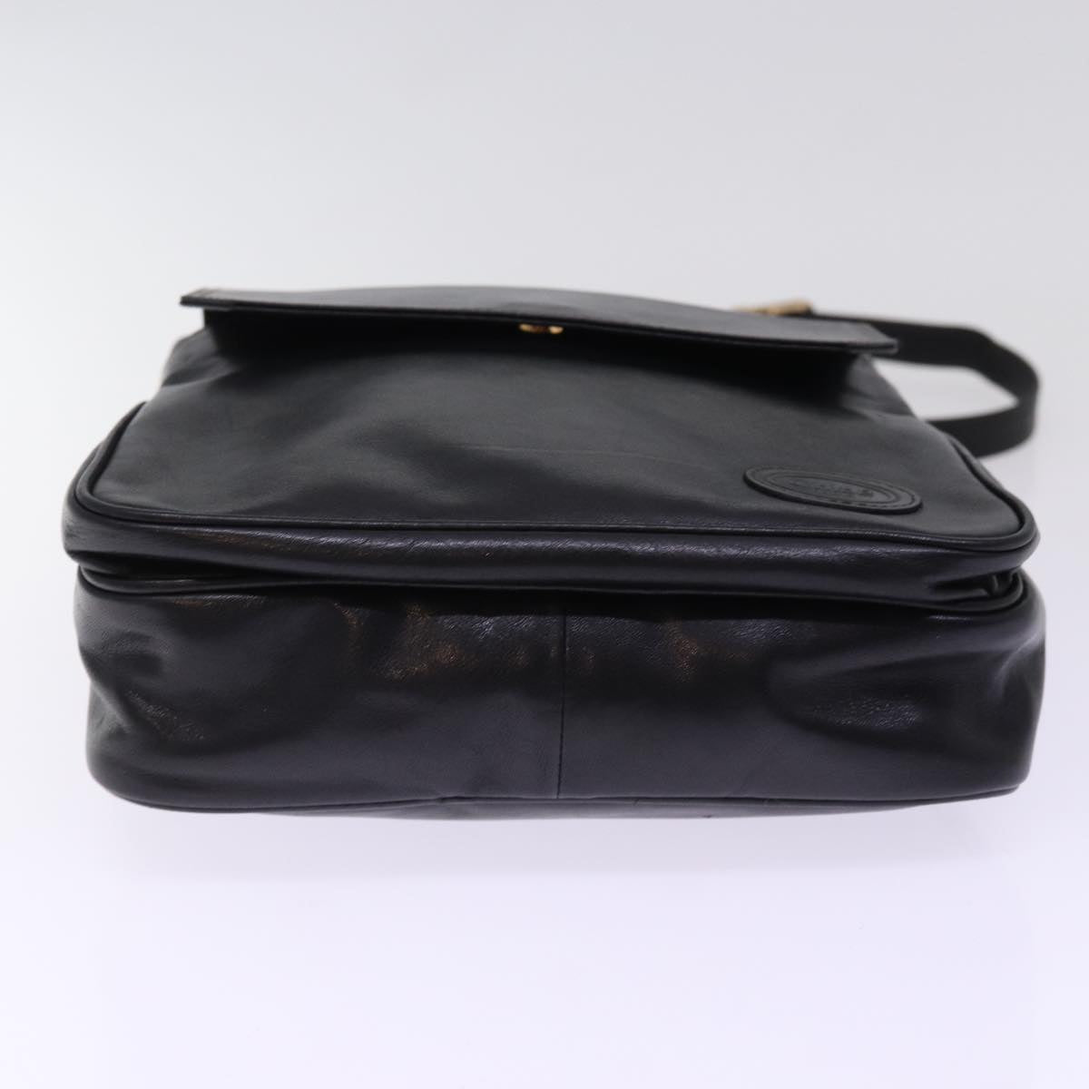 Chloe Shoulder Bag Leather Black Auth bs15169