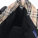 BURBERRY Nova Check Blue Label Hand Bag Nylon Beige Auth bs15174-20