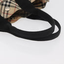 BURBERRY Nova Check Blue Label Hand Bag Nylon Beige Auth bs15174-8