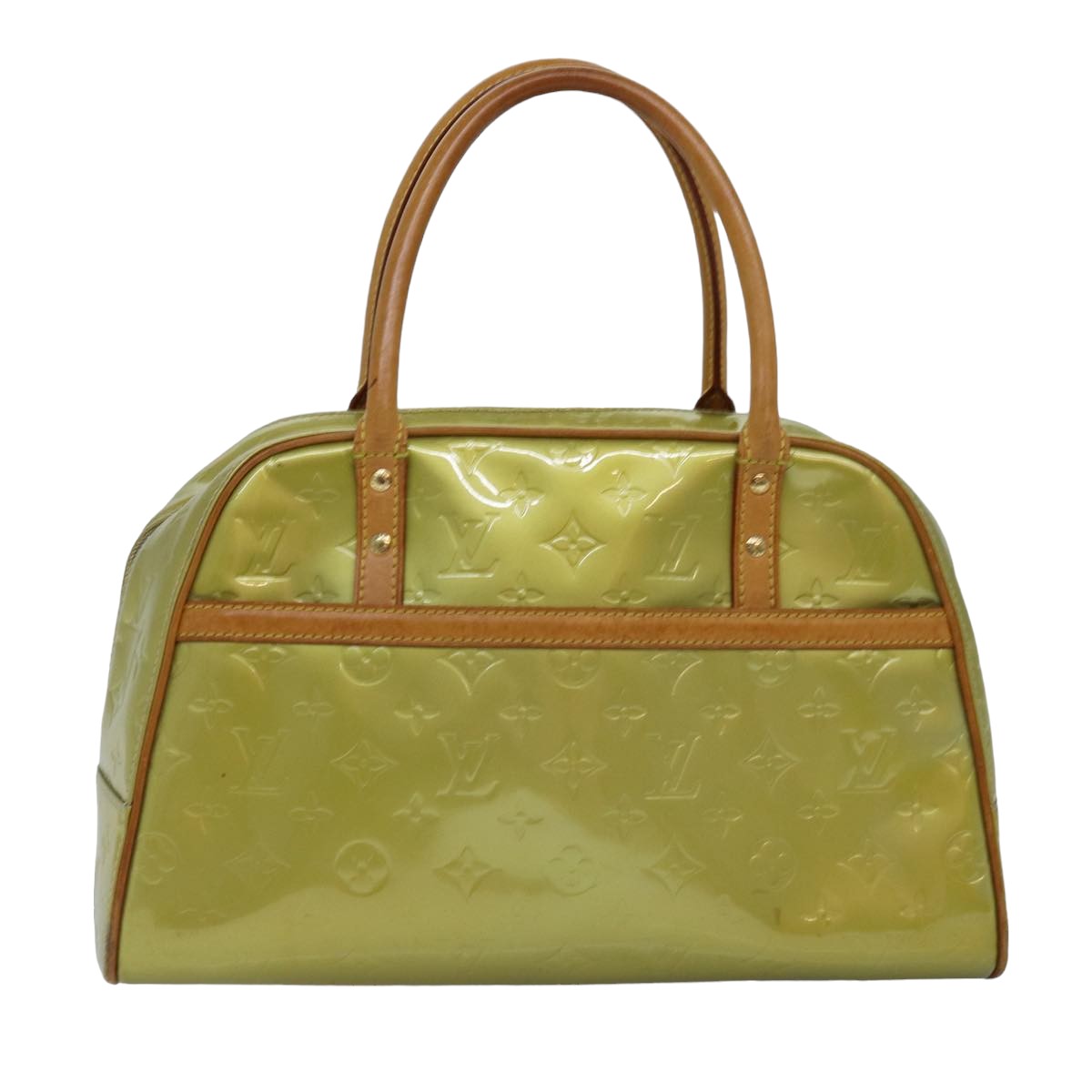 LOUIS VUITTON Monogram Vernis Tompkins Square Hand Bag Gris M91150 Auth bs15182