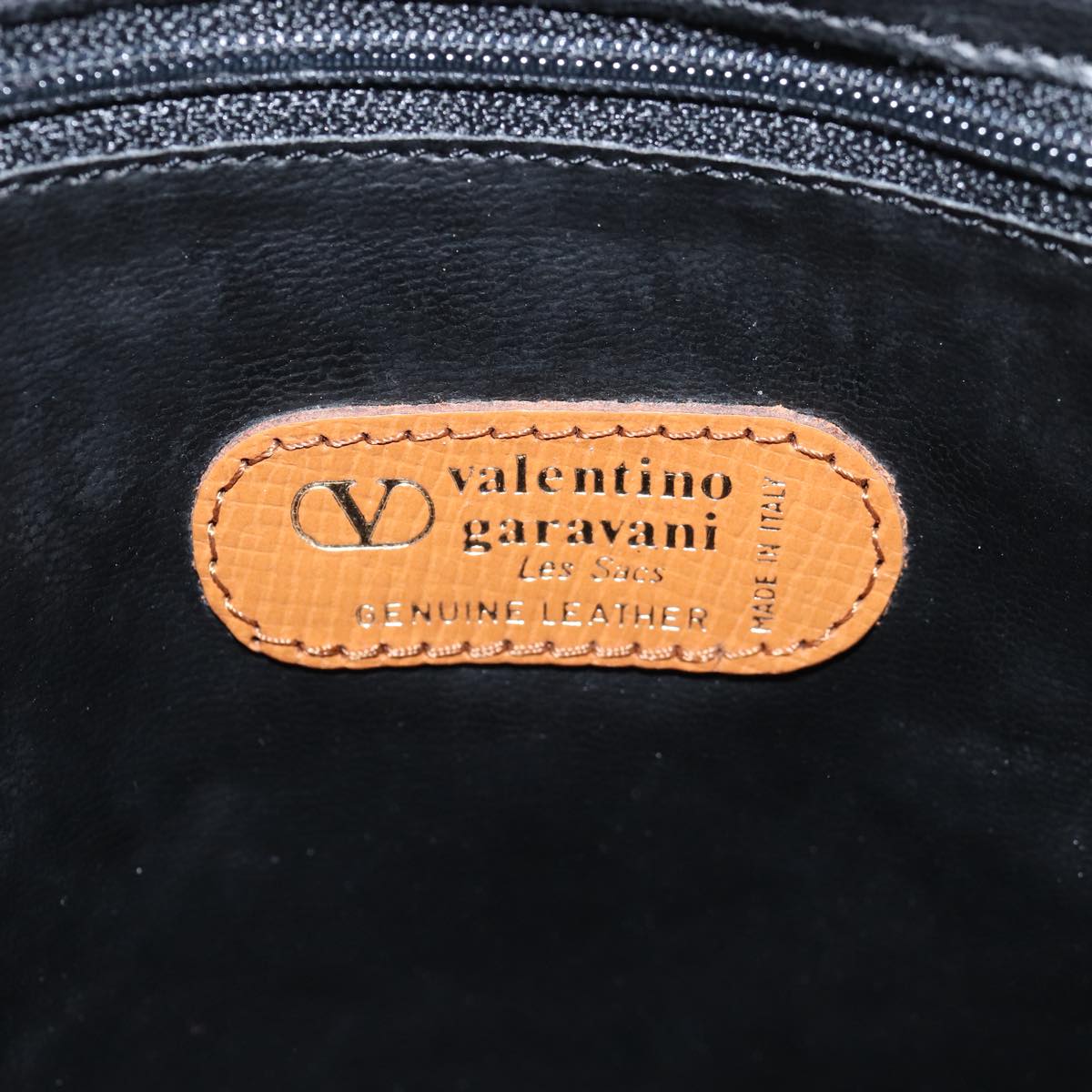 VALENTINO Clutch Bag Suede Black Auth bs15207
