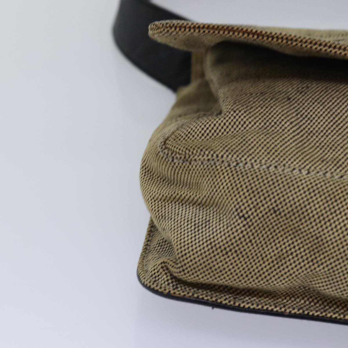 PRADA Waist bag Canvas Beige Auth bs15210