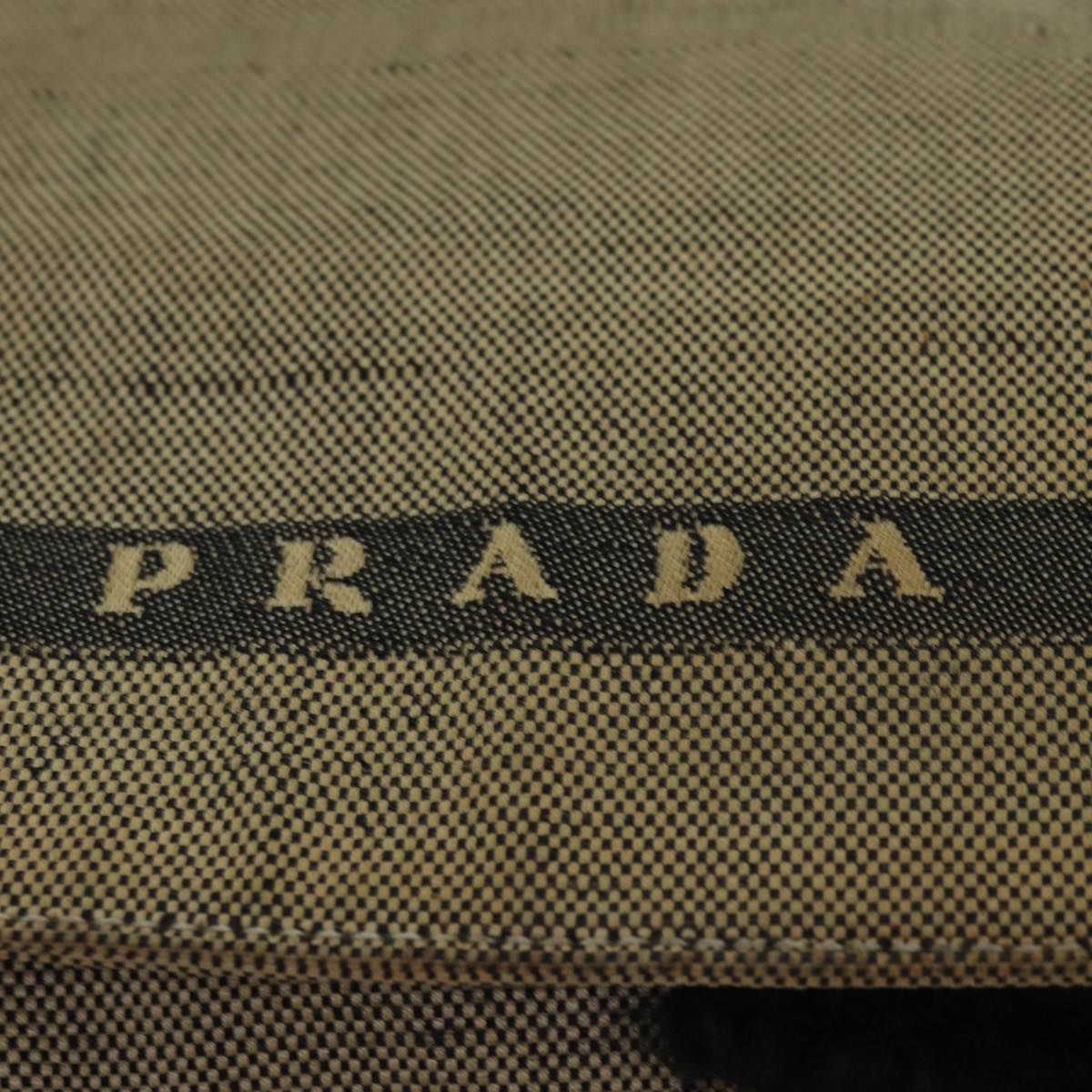 PRADA Waist bag Canvas Beige Auth bs15210