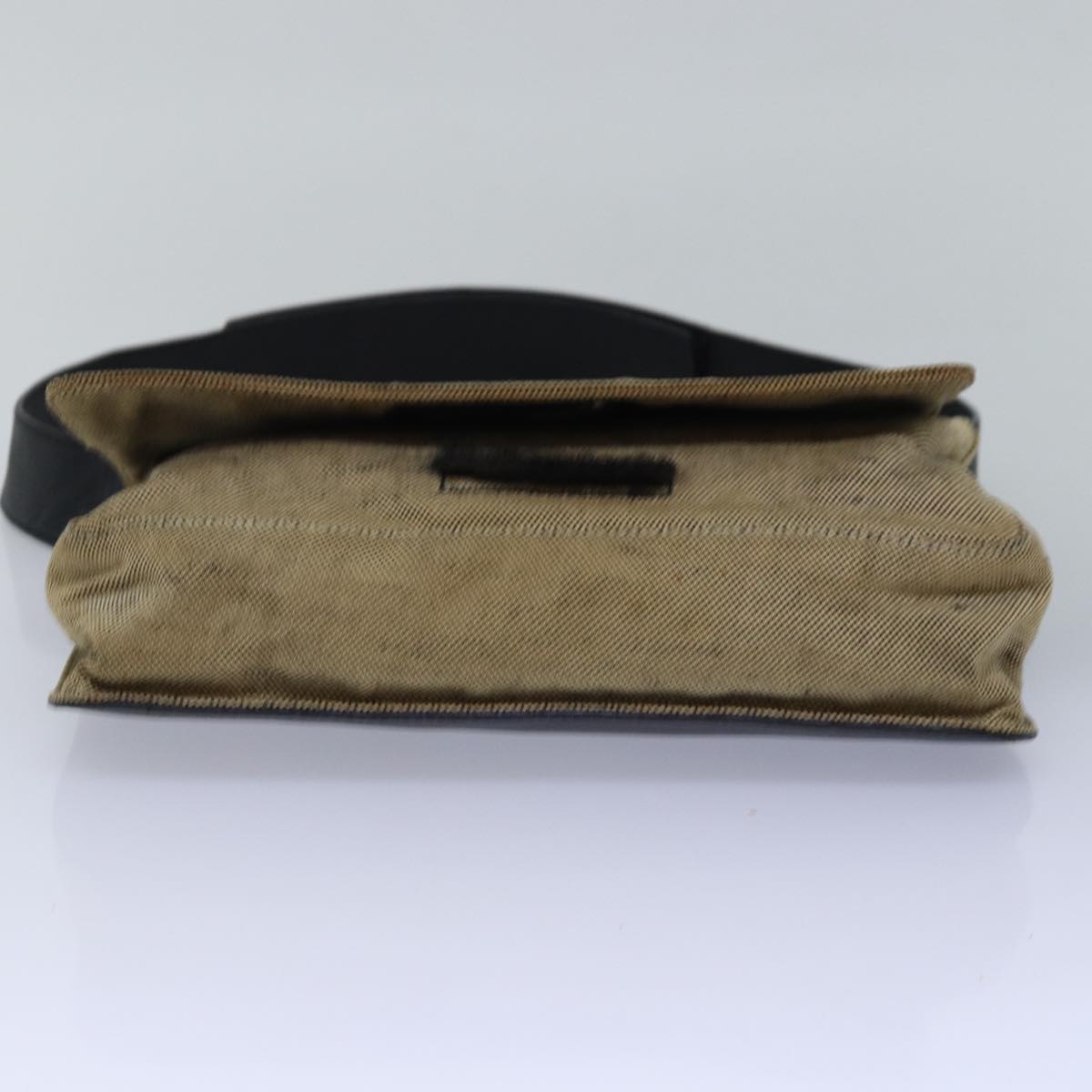 PRADA Waist bag Canvas Beige Auth bs15210