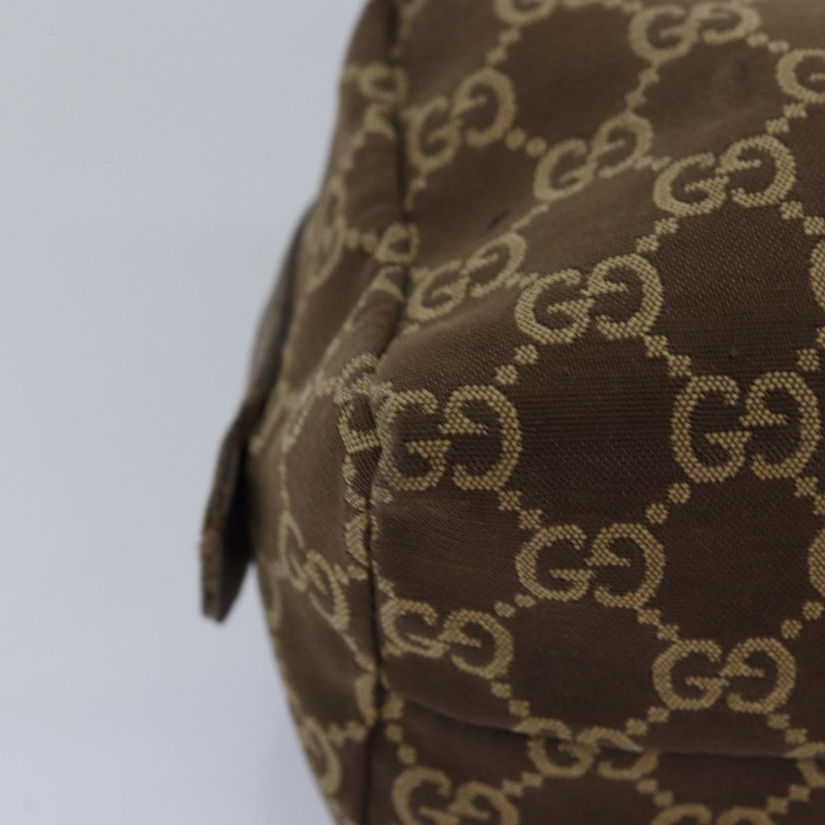 GUCCI GG Canvas Pouch Brown 039 1117 Auth bs15211