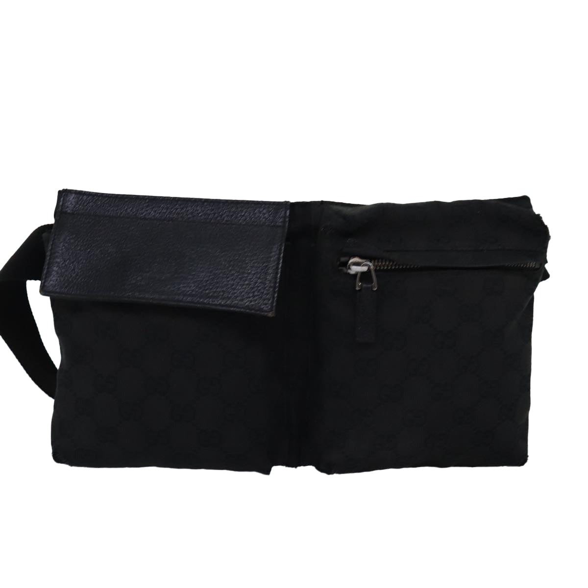 GUCCI GG Canvas Waist bag Black 28566 Auth bs15213 - 0