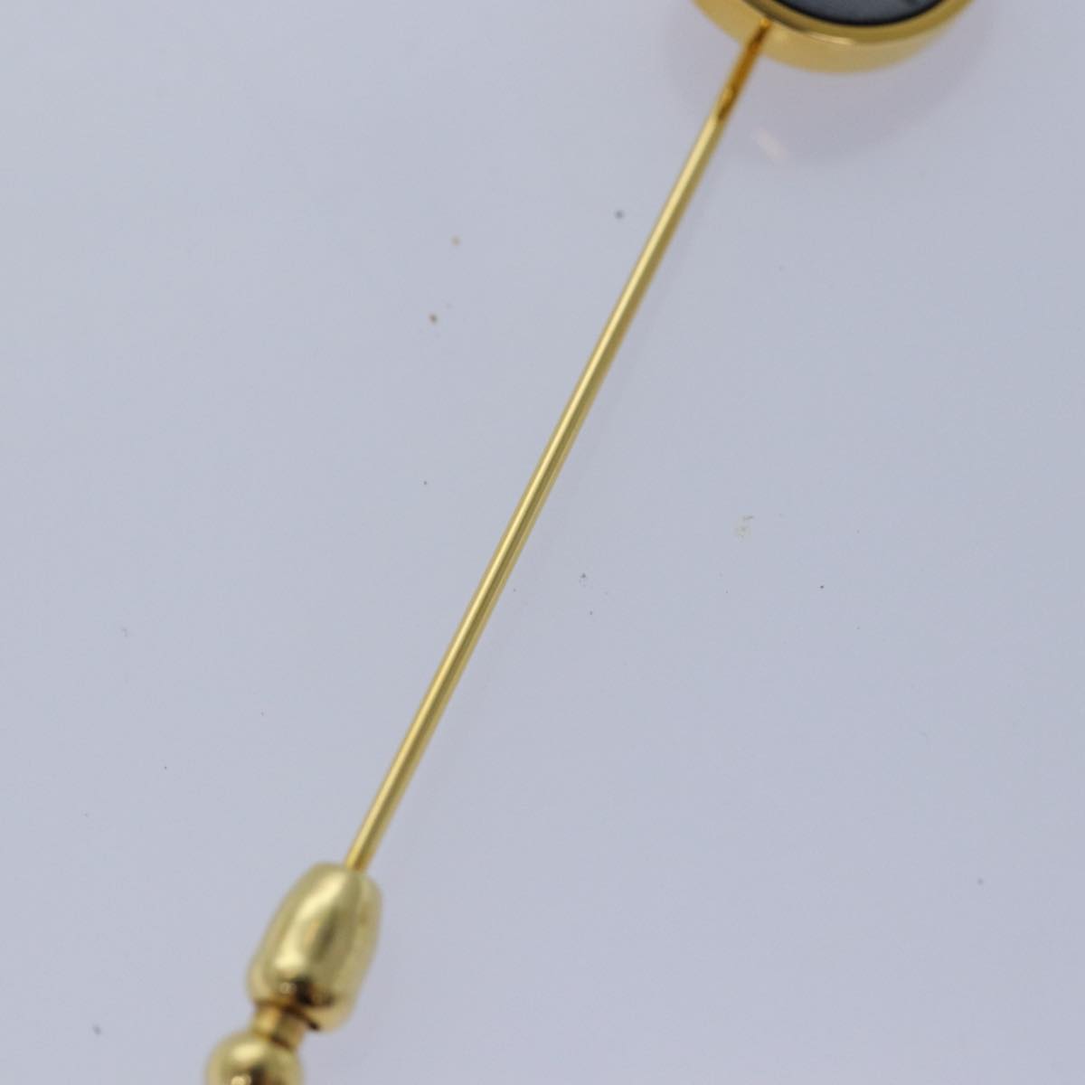 HERMES Pin Brooch metal Gold Auth bs15218