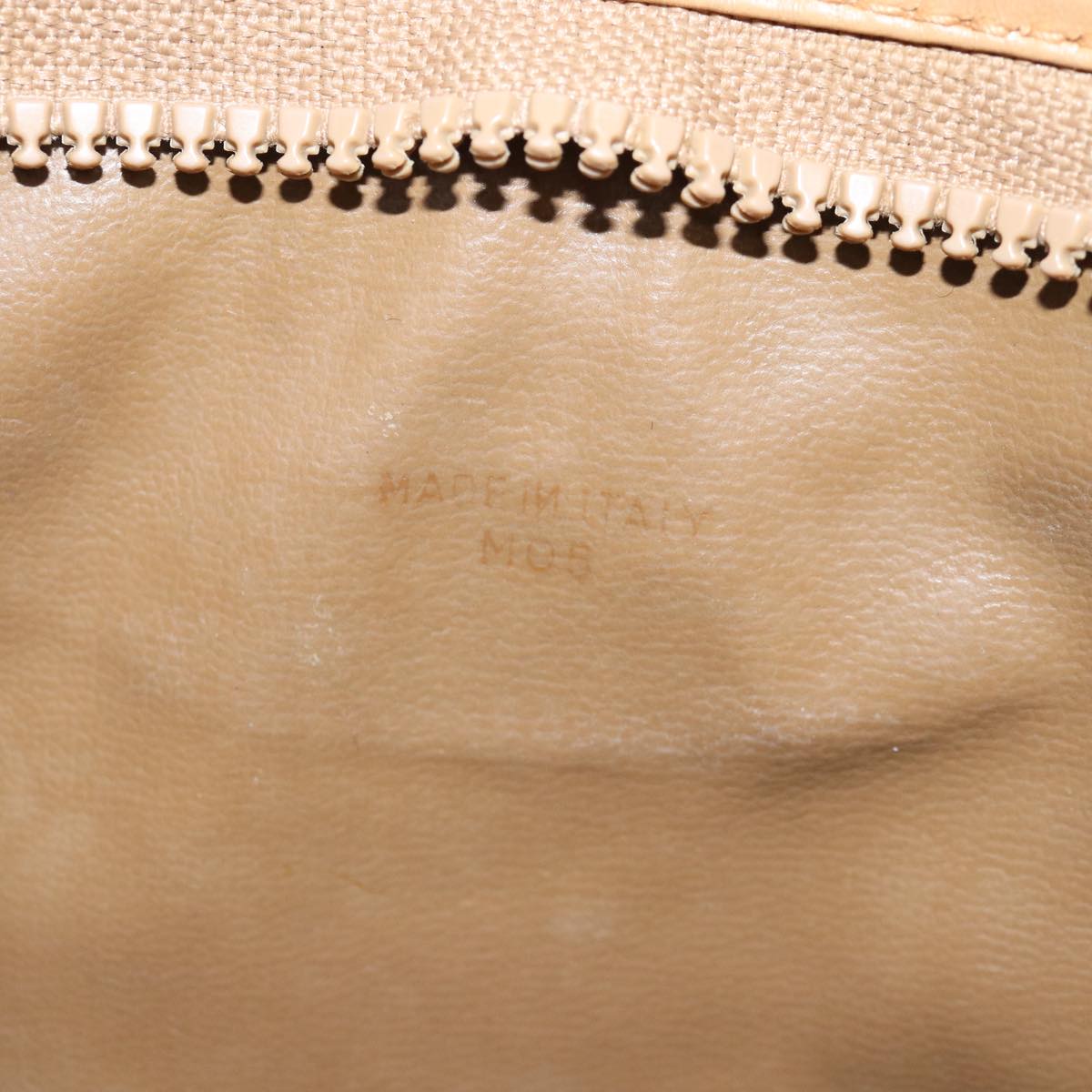 CELINE Macadam Canvas Clutch Bag Beige Auth bs15221