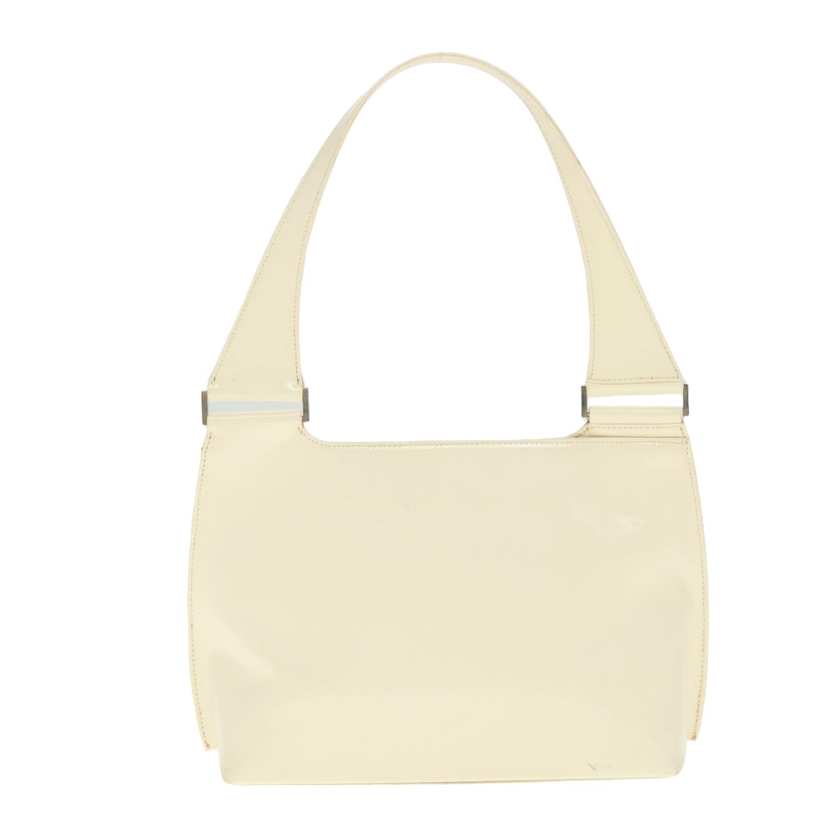 GUCCI Hand Bag Enamel White 001 3119 Auth bs15230