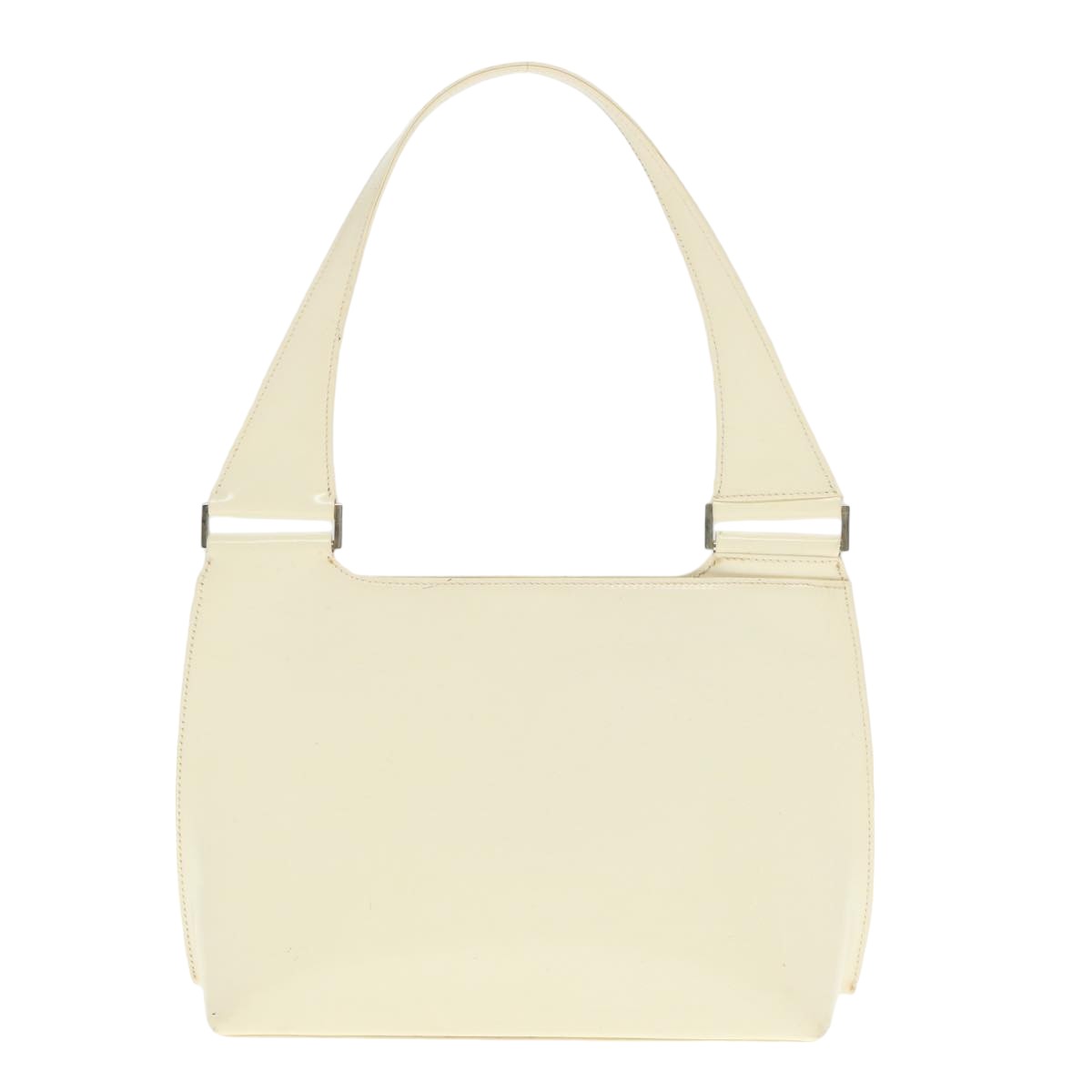 GUCCI Hand Bag Enamel White 001 3119 Auth bs15230