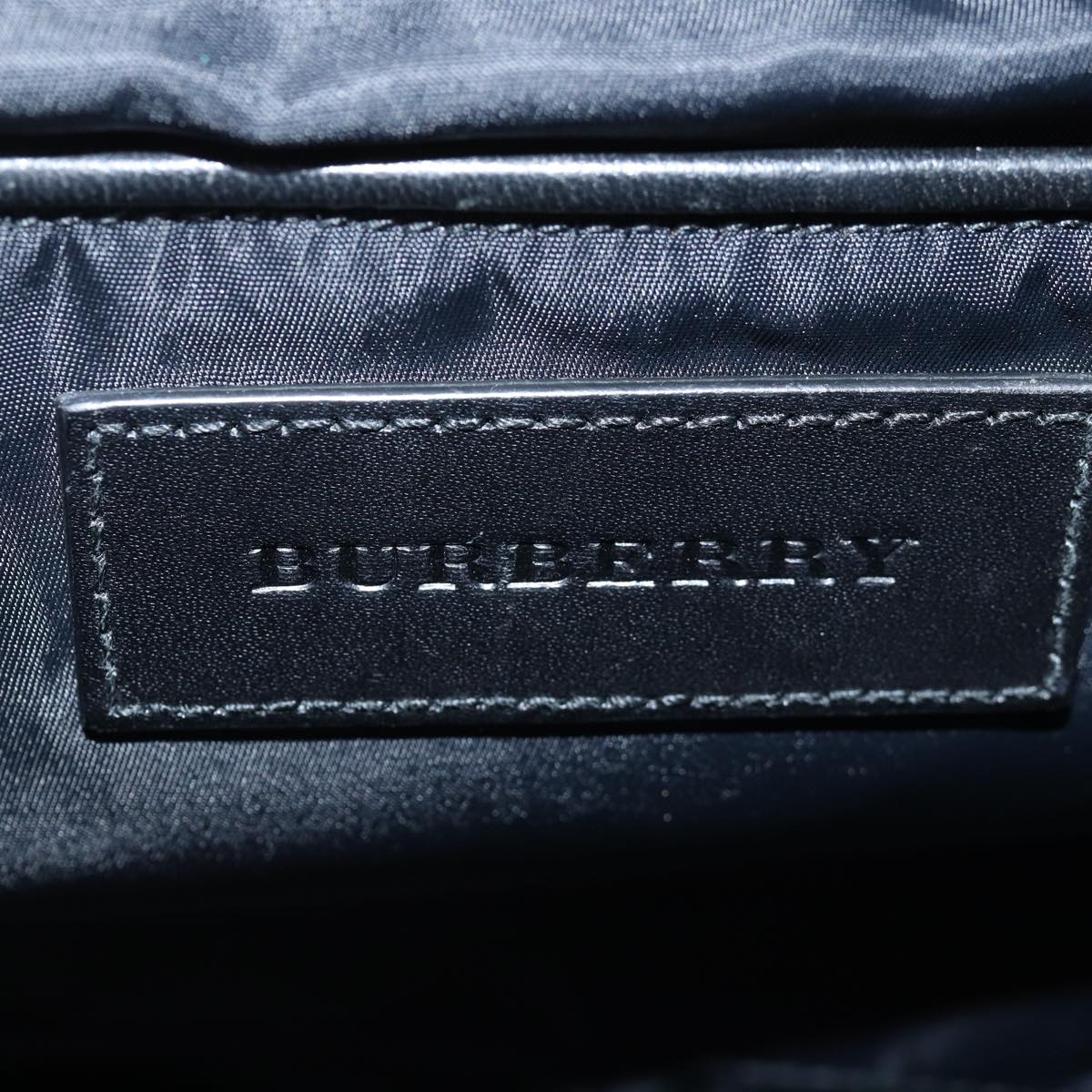 BURBERRY Backpack Nylon Navy Black Auth bs15241