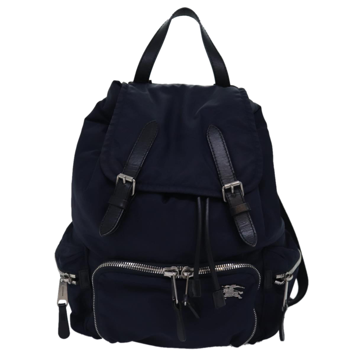 BURBERRY Backpack Nylon Navy Black Auth bs15241