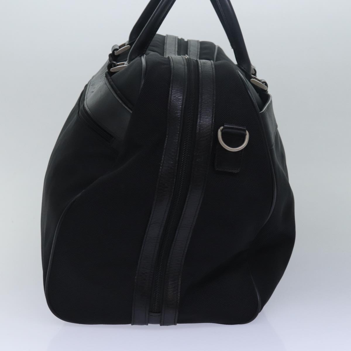 BURBERRY Boston Bag Canvas Black Auth bs15247