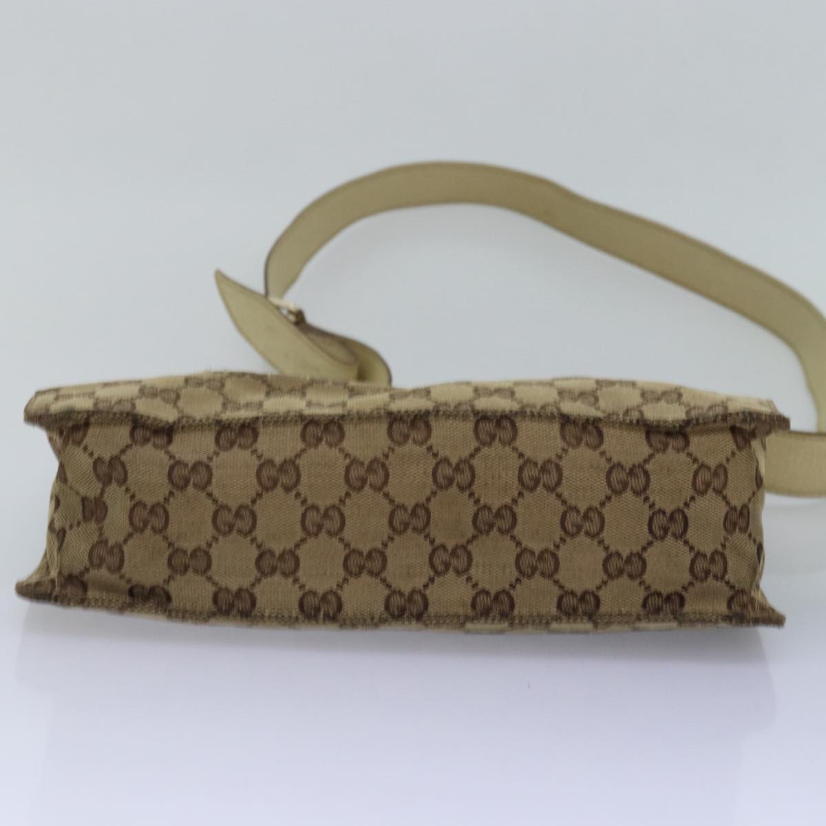 GUCCI GG Canvas Shoulder Bag Beige 120841 Auth bs15248