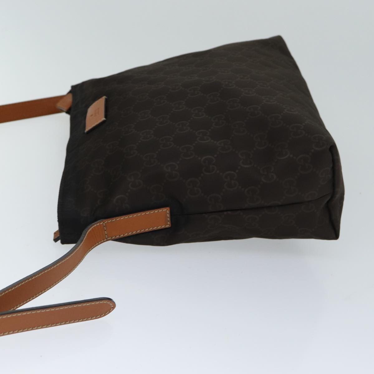 GUCCI GG Canvas Shoulder Bag Brown 314529 Auth bs15251