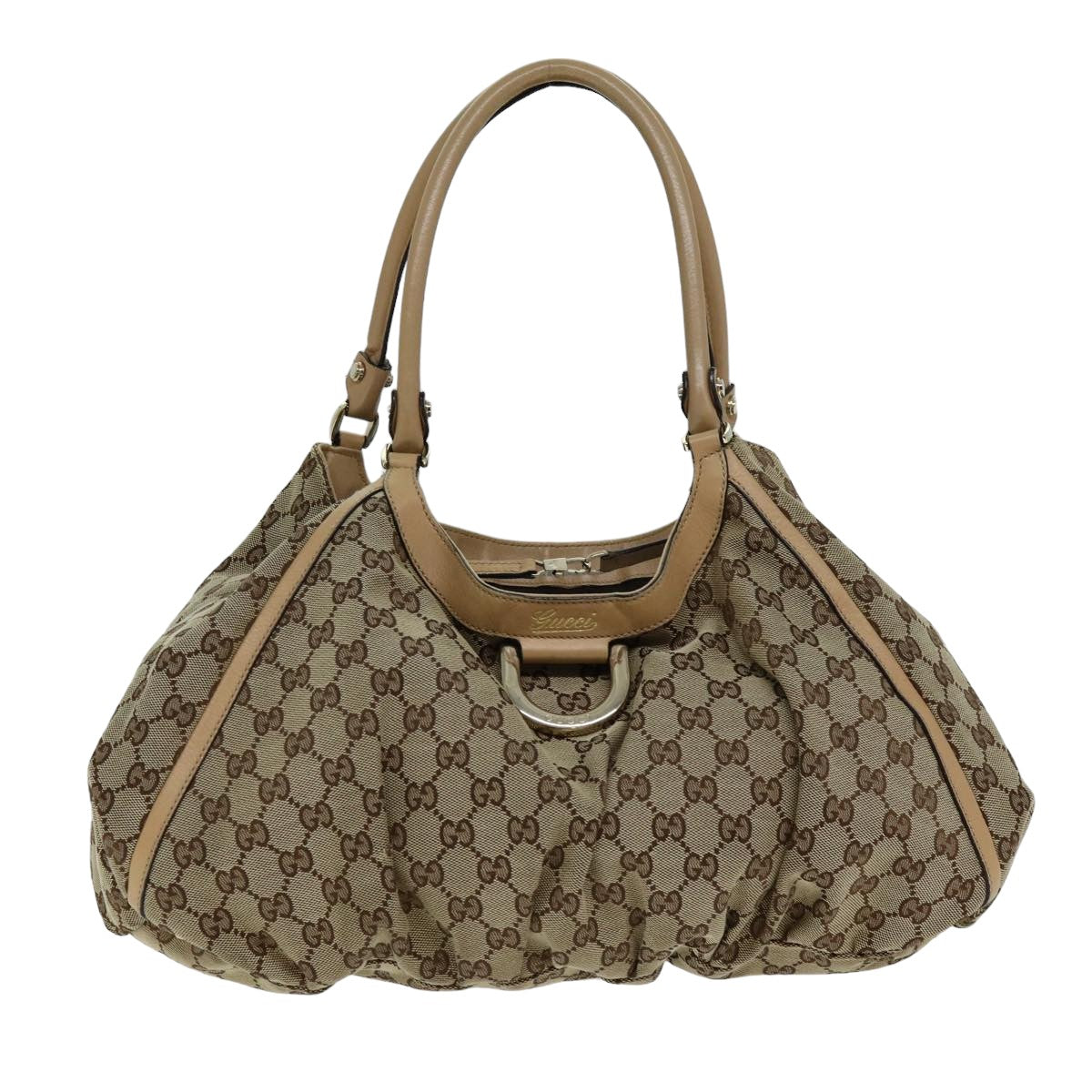 GUCCI GG Canvas Abbey Tote Bag Beige 189835 Auth bs15252