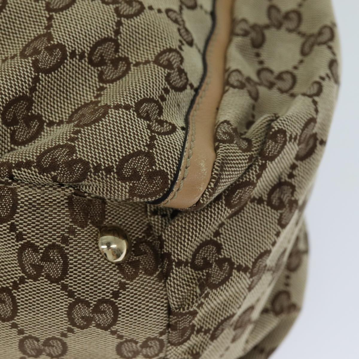 GUCCI GG Canvas Abbey Tote Bag Beige 189835 Auth bs15252