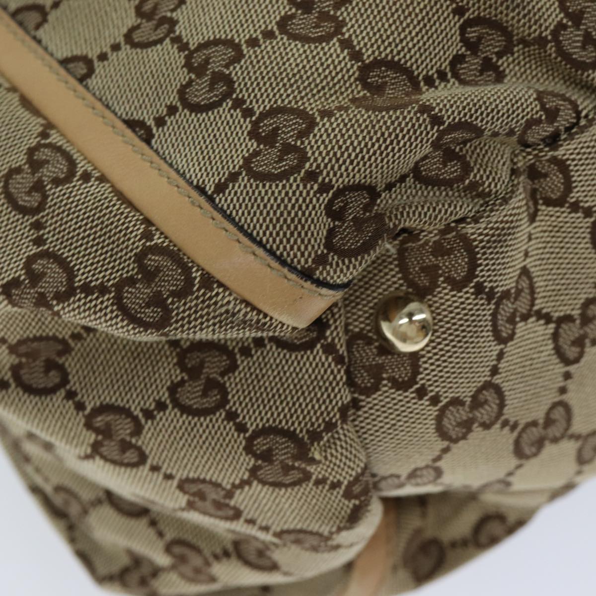 GUCCI GG Canvas Abbey Tote Bag Beige 189835 Auth bs15252