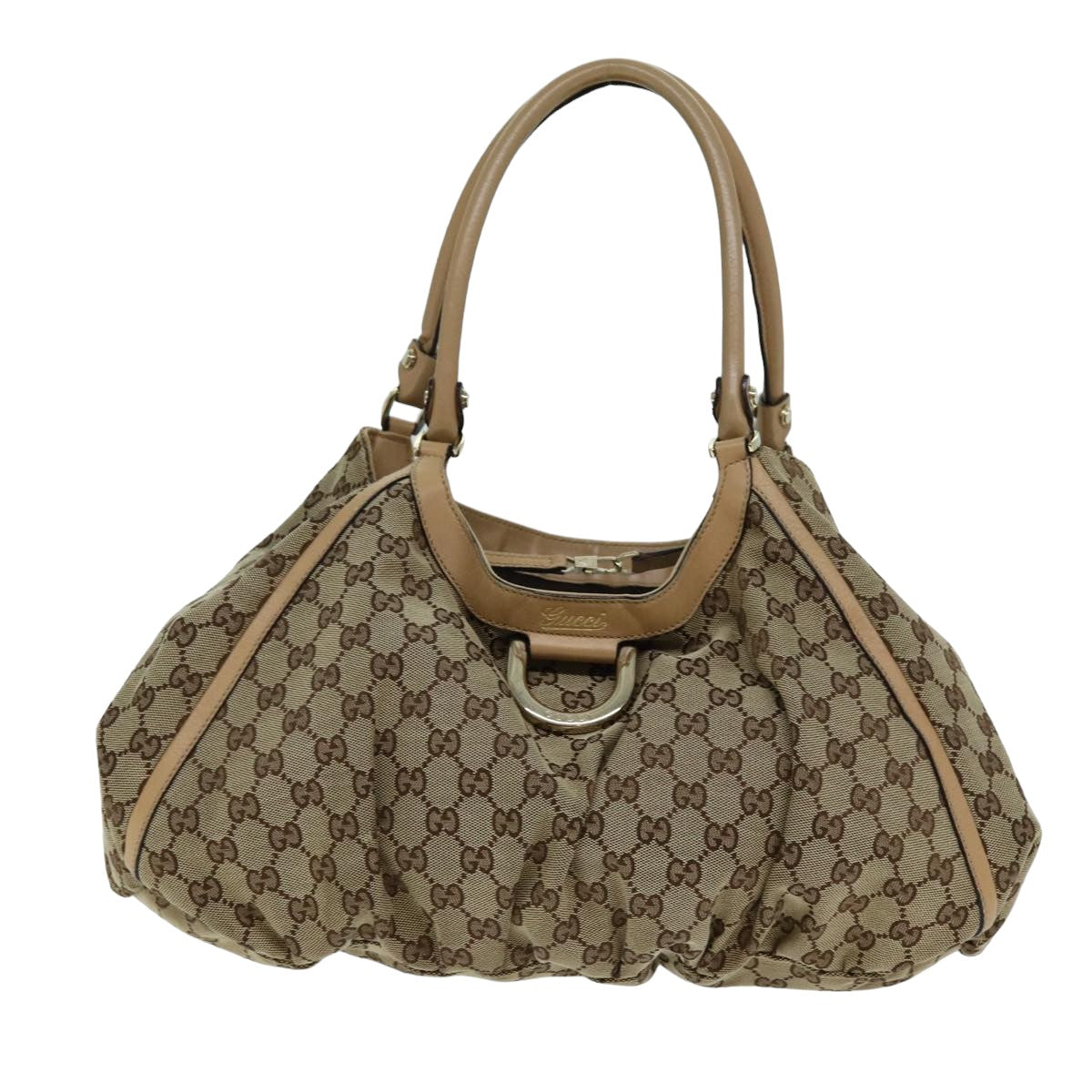 GUCCI GG Canvas Abbey Tote Bag Beige 189835 Auth bs15252