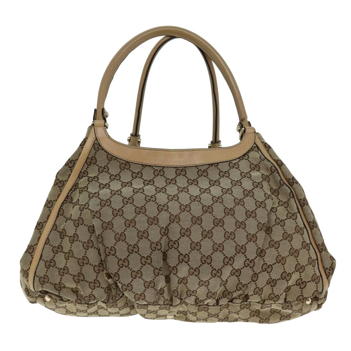 GUCCI GG Canvas Abbey Tote Bag Beige 189835 Auth bs15252