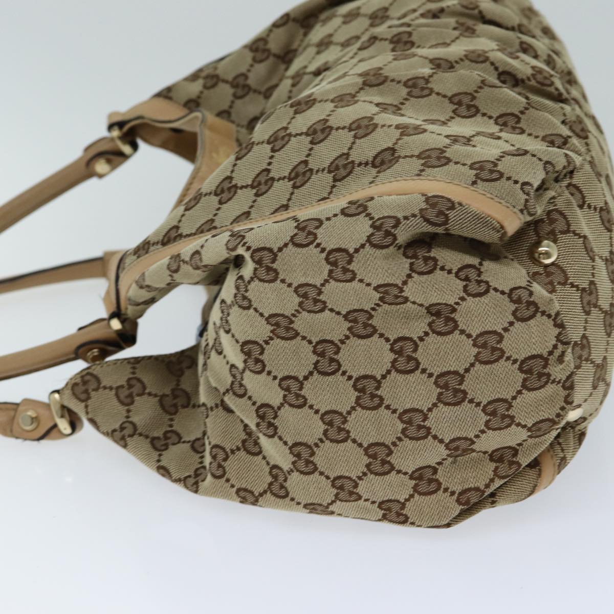 GUCCI GG Canvas Abbey Tote Bag Beige 189835 Auth bs15252