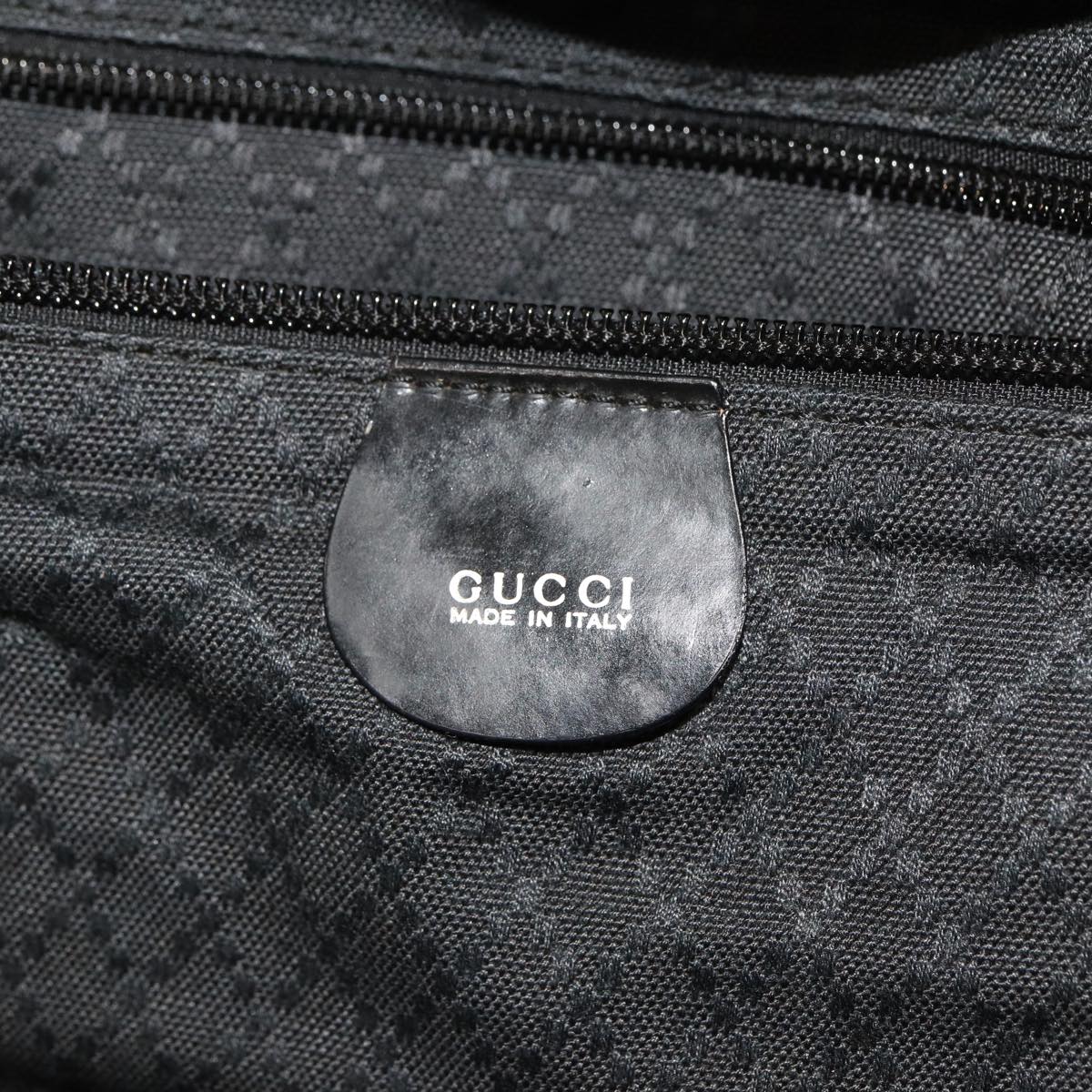 GUCCI Business Bag Nylon patent leather Black 010 1553 0302 10 Auth bs15253