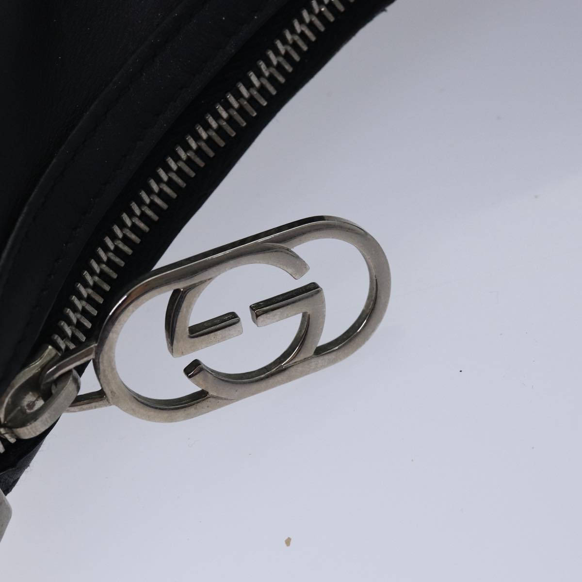 GUCCI Shoulder Bag Leather Black 001 3812 Auth bs15261