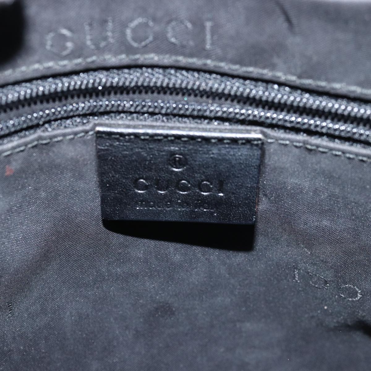 GUCCI Shoulder Bag Leather Black 001 3812 Auth bs15261