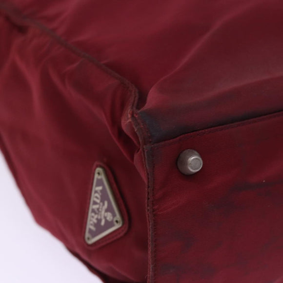 PRADA Hand Bag Nylon Red Auth bs15270