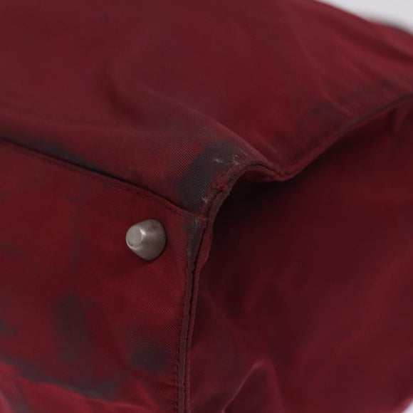 PRADA Hand Bag Nylon Red Auth bs15270