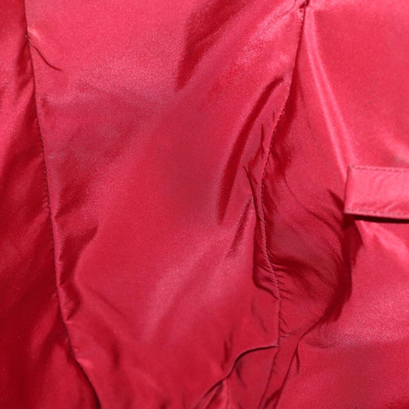 PRADA Hand Bag Nylon Red Auth bs15270