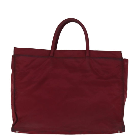 PRADA Hand Bag Nylon Red Auth bs15270
