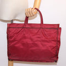 PRADA Hand Bag Nylon Red Auth bs15270-23