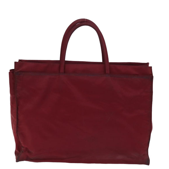 PRADA Hand Bag Nylon Red Auth bs15270