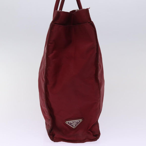 PRADA Hand Bag Nylon Red Auth bs15270