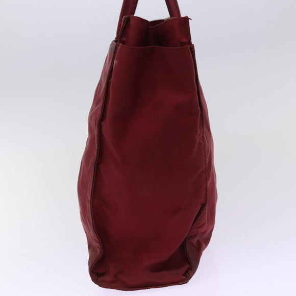 PRADA Hand Bag Nylon Red Auth bs15270