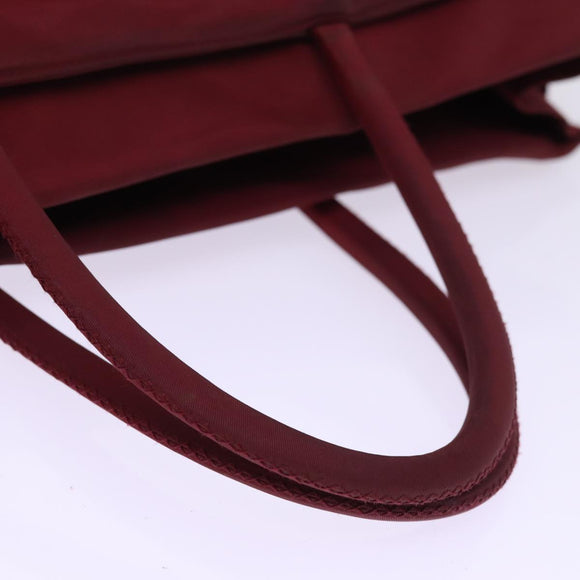 PRADA Hand Bag Nylon Red Auth bs15270